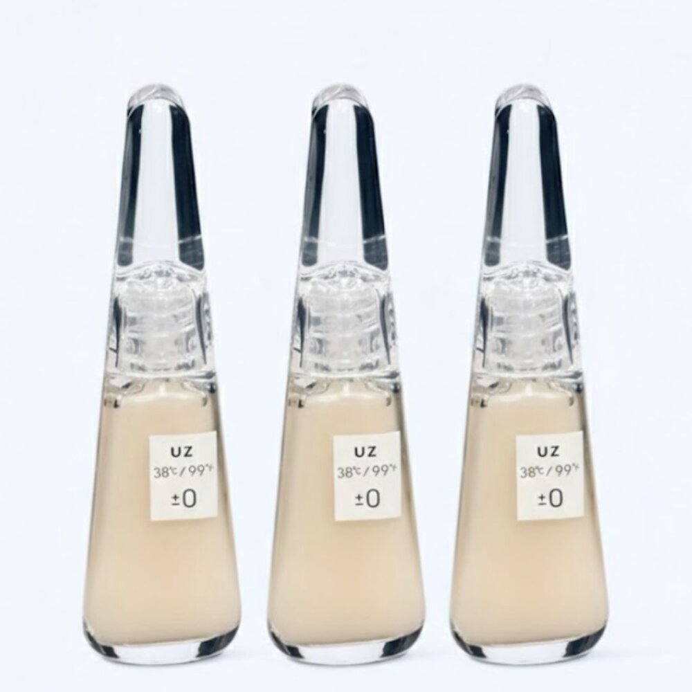 3 FLOWFUSHI UZU UZ 38°C/99°F ±0 Clear Lip Treatment New Lot of 3 Lip Balm Gloss